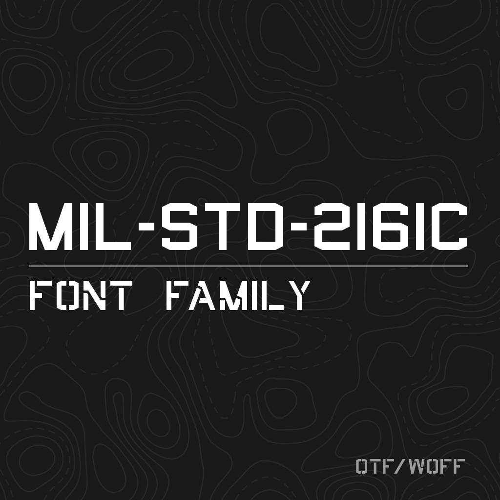 MIL-STD-2161C Font Family